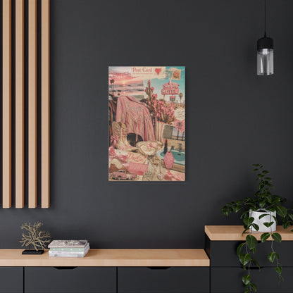 Coquette Cowgirl Desert Postcard Collage Wall Art & Canvas Print
