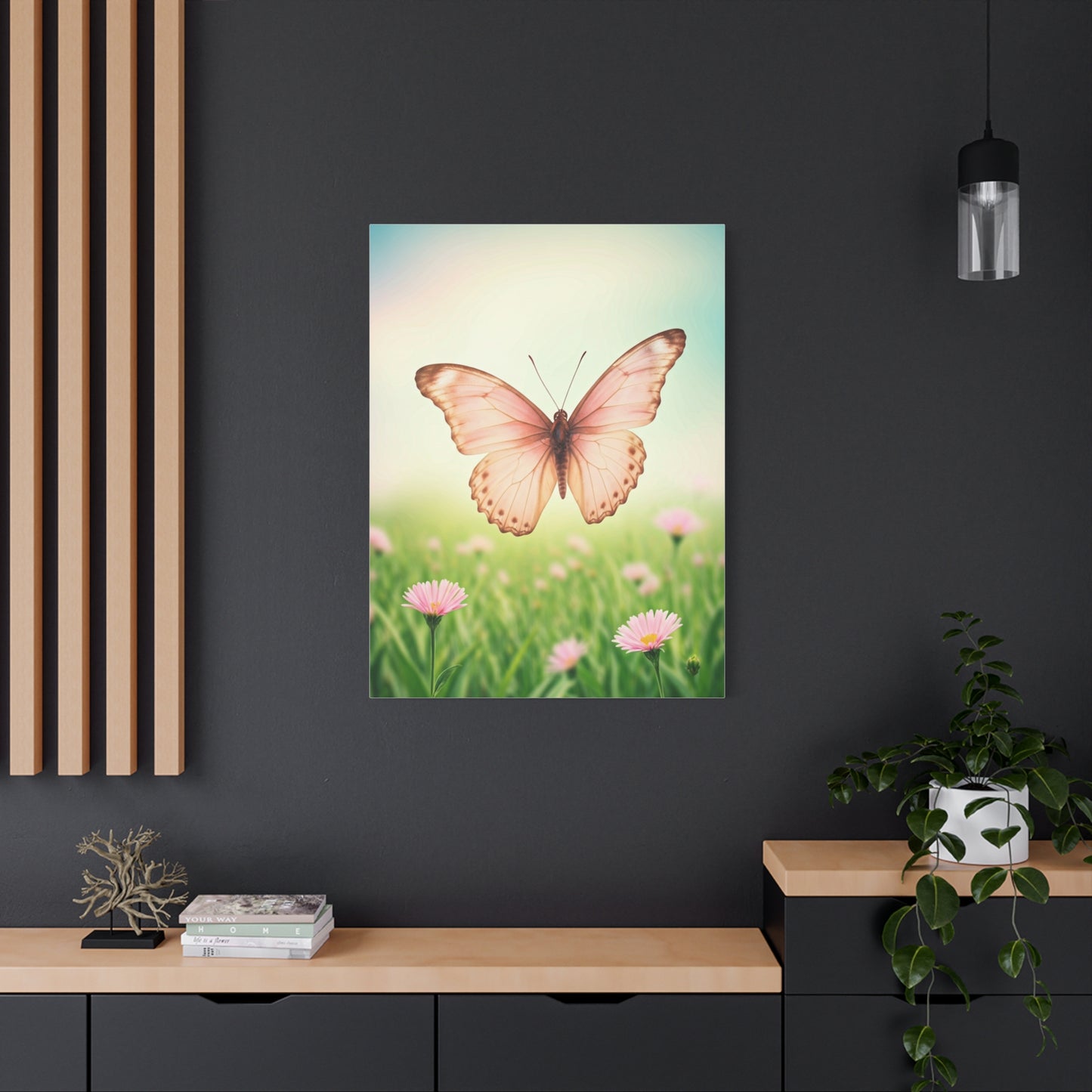 Blush Meadow Butterfly Elegance Wall Art & Canvas Prints