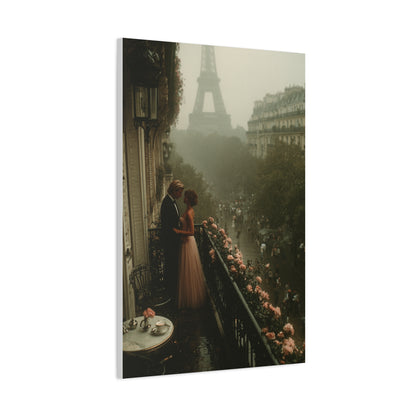 Paris Balcony Dawn Romance Wall Art & Canvas Print