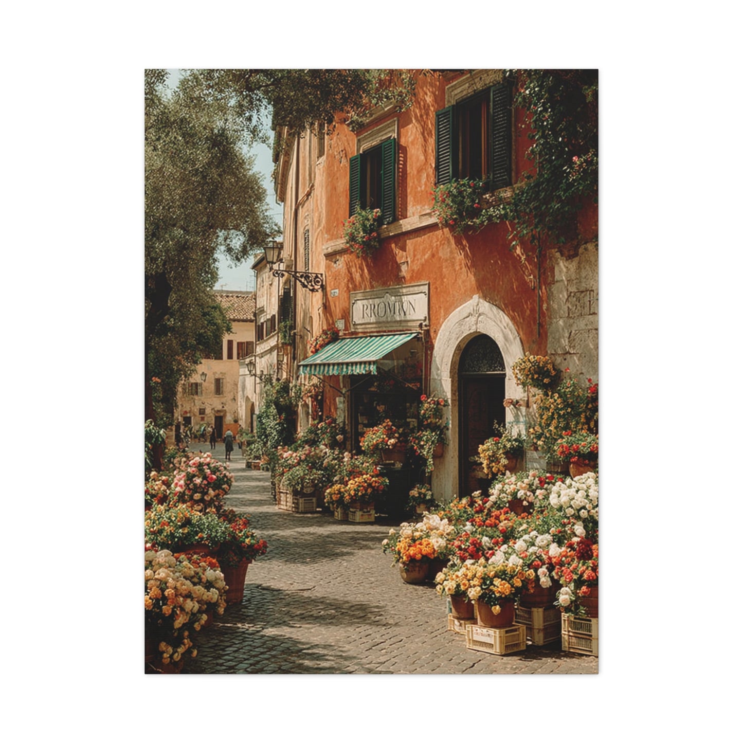 Italian Flower Market Street Wall Art & Canvas Print