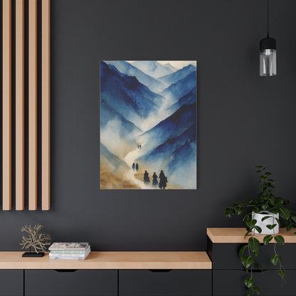 Misty Mountain Riders Watercolor Wall Art & Canvas Print