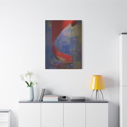 Sculptural Ribbon Motion Abstract Wall Art & Canvas Print